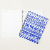 Griekse fret, mediterraan patroon, blauw planner (Display)