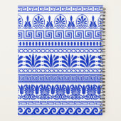 Griekse fret, mediterraan patroon, blauw planner (Achterkant)