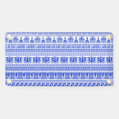 Griekse fret, mediterraan patroon, blauw spandoek (Horizontaal)