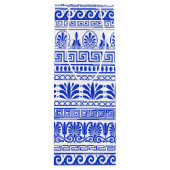 Griekse fret, mediterraan patroon, blauw wijn cadeautas (Voorkant)