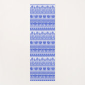 Griekse fret, mediterraan patroon, blauw yogamat (Voorkant)