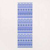 Griekse fret, mediterraan patroon, blauw yogamat (Achterkant)