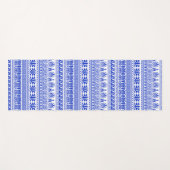 Griekse fret, mediterraan patroon, blauw yogamat (Voorkant (horizontaal))