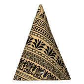 Griekse fret, mediterraan patroon, bruin feesthoedjes (Rechts)