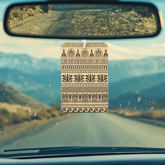 Griekse fret, mediterraan patroon, bruin luchtverfrisser