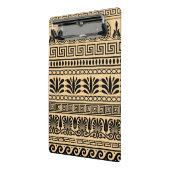 Griekse fret, mediterraan patroon, bruin mini klembord (Angled2)