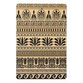 Griekse fret, mediterraan patroon, bruin mini klembord (Achterkant)