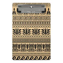 Griekse fret, mediterraan patroon, bruin mini klembord