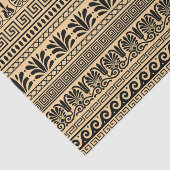 Griekse fret, mediterraan patroon, bruin tissuepapier (Detail)