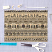Griekse fret, mediterraan patroon, bruin tissuepapier (Craft)