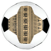 Griekse fret, mediterraan patroon, bruin voetbal (Gedraaid)