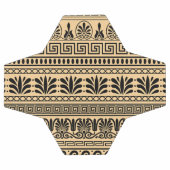 Griekse fret, mediterraan patroon, bruin voetbal (Enkel)