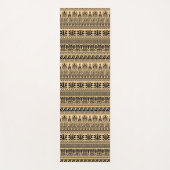 Griekse fret, mediterraan patroon, bruin yogamat (Voorkant)