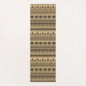 Griekse fret, mediterraan patroon, bruin yogamat (Achterkant)