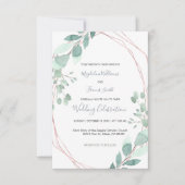 griekse geometrische lijst trouwuitnodiging kaart (Voorkant)