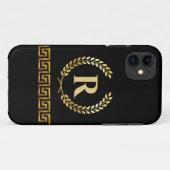 Griekse gepersonaliseerde initiaal Case-Mate iPhone case (Achterkant (horizontaal))
