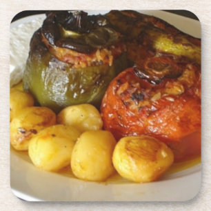 Griekse gevulde groenten (Gemista) Drankjes Onderzetter