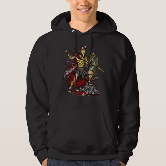 Griekse god Ares Hoodie (Voorkant)