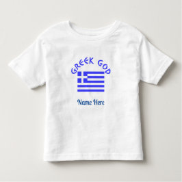 Griekse God en vlag van Griekenland gepersonalisee Kinder Shirts