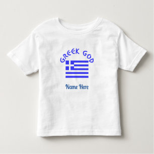 Griekse God en vlag van Griekenland gepersonalisee Kinder Shirts
