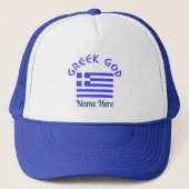 Griekse God en vlag van Griekenland gepersonalisee Trucker Pet (Voorkant)