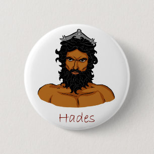 Griekse God - Hades Badge Ronde Button 5,7 Cm