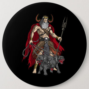 Griekse God Hades Ronde Button 6,0 Cm