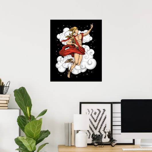 Griekse God Hermes Poster (Thuiskantoor)