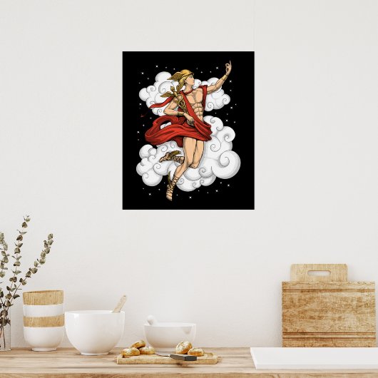 Griekse God Hermes Poster (Keuken)