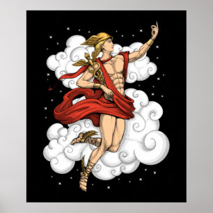 Griekse God Hermes Poster