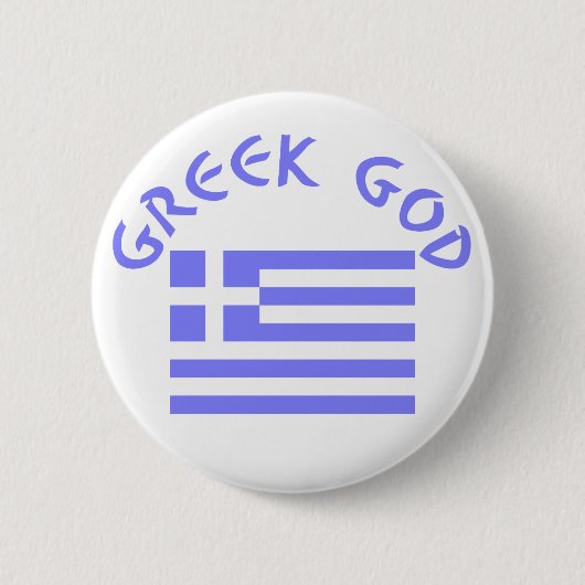 Griekse God & Vlag Ronde Button 5,7 Cm (Voorkant)