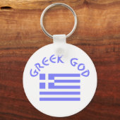 Griekse God & Vlag Sleutelhanger (Voorkant)