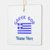 Griekse God Vlag van Griekenland Gepersonaliseerd Keramisch Ornament (Links)