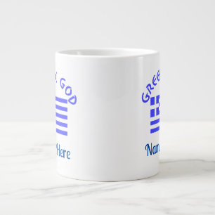 Griekse God Vlag van Griekenland Persoonlijk  Grote Koffiekop