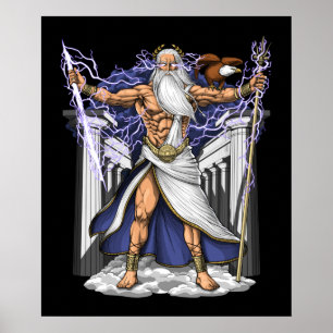 Griekse God Zeus Poster