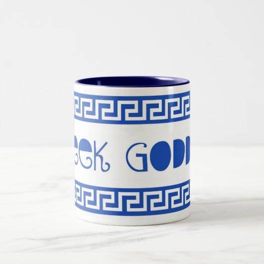 GRIEKSE GODDESS GRIEK KEY TWEEKLEURIGE KOFFIEMOK (Center)