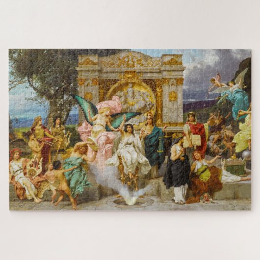 Griekse goden leven op de berg Parnassus Legpuzzel (Horizontaal)