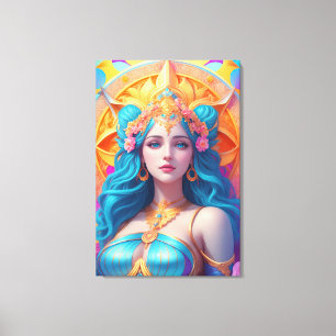 Griekse godin Aphrodite in haar pracht Canvas Afdruk