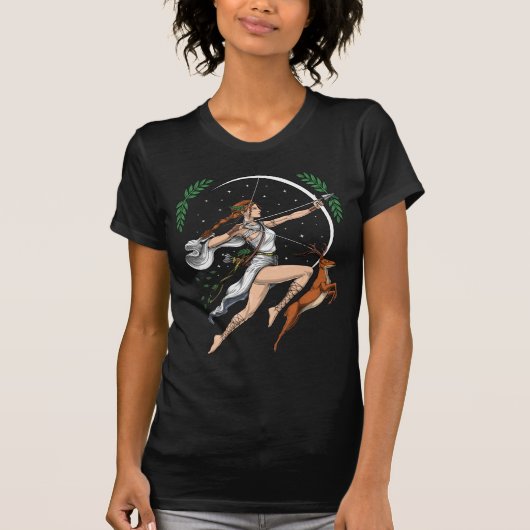 Griekse godin Artemis T-shirt (Voorkant)