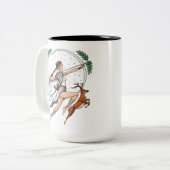 Griekse godin Artemis Tweekleurige Koffiemok (Voorkant links)