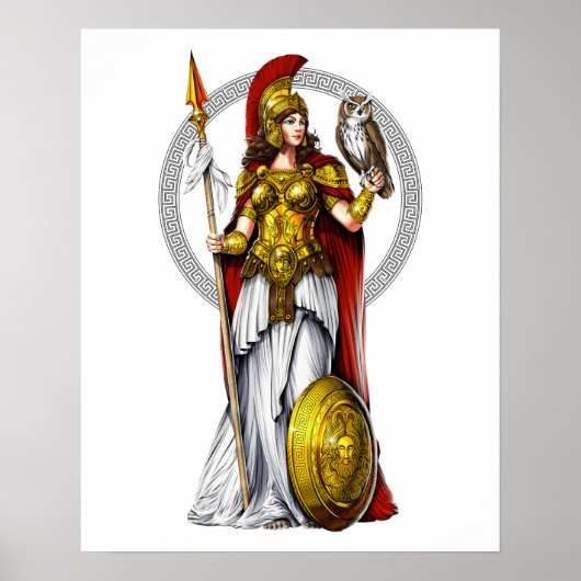 Griekse godin Athena Poster (Voorkant)