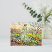 Griekse godin Chloris Lentetuin Briefkaart (Staand voorkant)