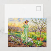 Griekse godin Chloris Lentetuin Briefkaart (Voorkant / Achterkant)