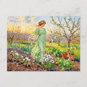 Griekse godin Chloris Lentetuin Briefkaart