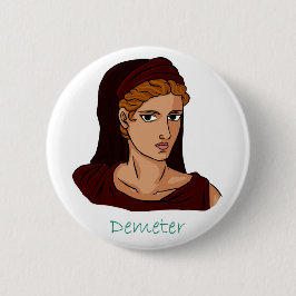 Griekse godin - Demeter Badge Ronde Button 5,7 Cm