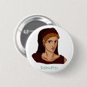 Griekse godin - Demeter Badge Ronde Button 5,7 Cm (Voorkant /achterkant)