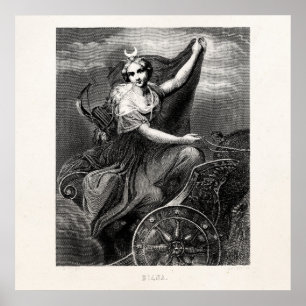 Griekse godin Diana Artemis Roman Ancient Poster