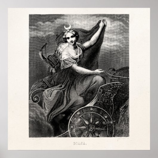 Griekse godin Diana Artemis Roman Ancient Poster (Voorkant)