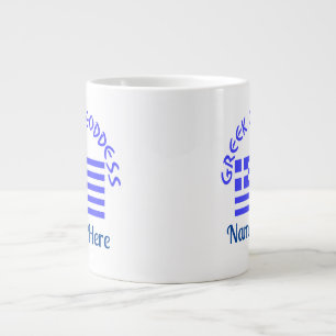 Griekse Godin en Vlag van Griekenland Grote Koffiekop