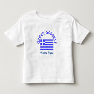 Griekse Godin en Vlag van Griekenland Persoonlijk  Kinder Shirts